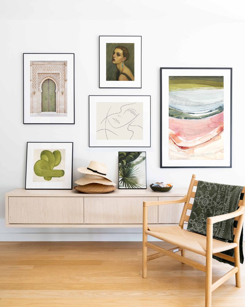 Art Prints in White Gallery Wall Frame