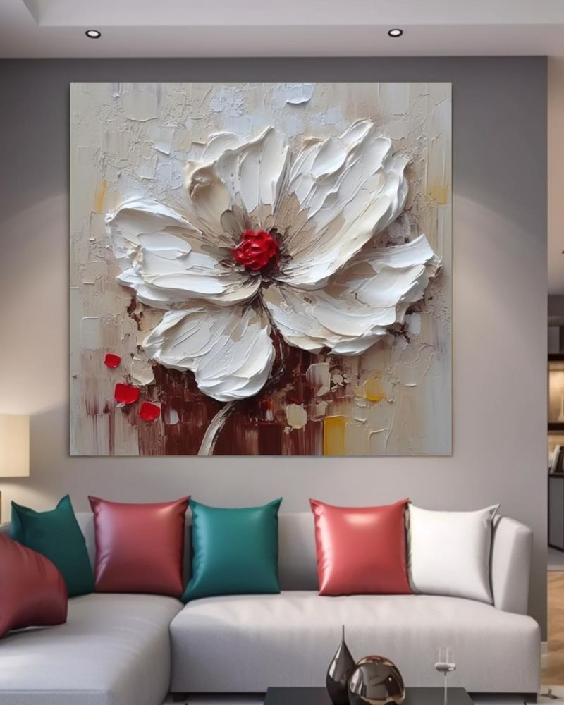 Floral Art with Textured Gallery Wall Frames