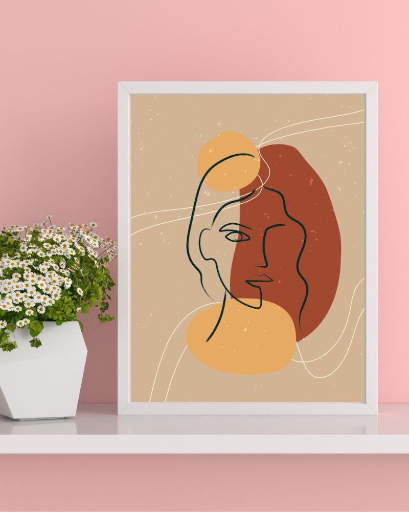 Minimal Line Art Prints Gallery Wall Frame
