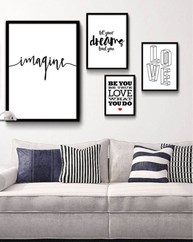 Typography Art Gallery Wall Frame