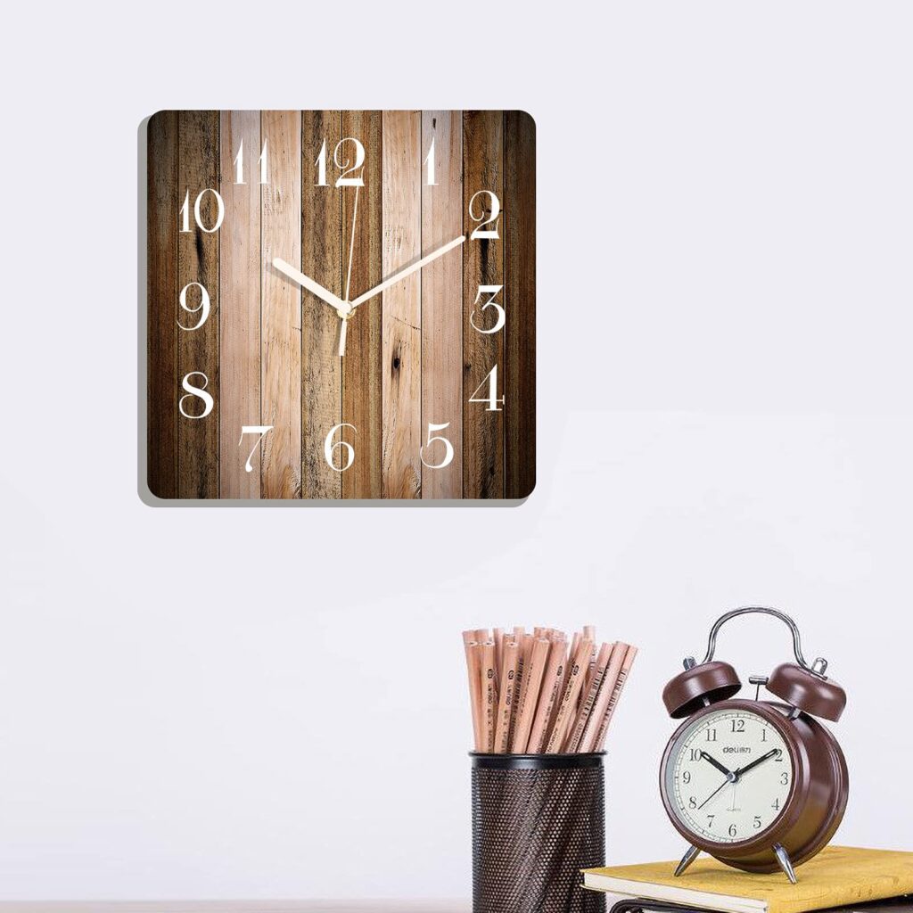 Wooden Slats Clock