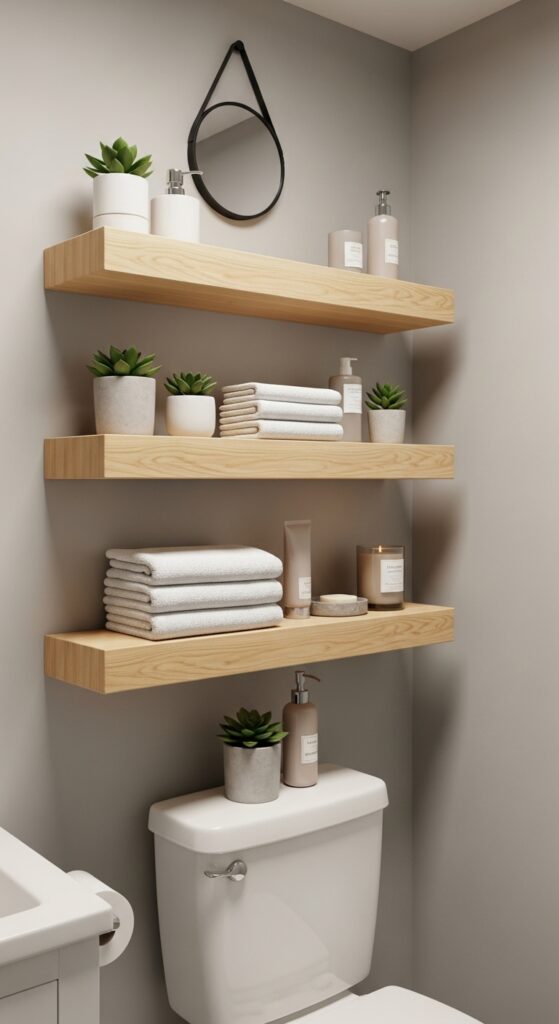 Install Floating Shelves for Space and Style