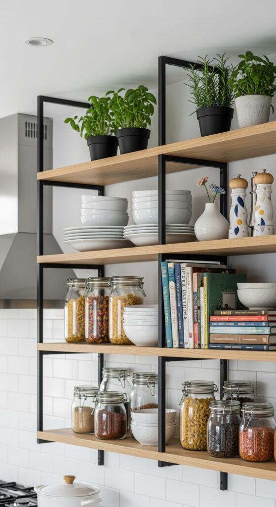 Open Shelving for Style & Practicality