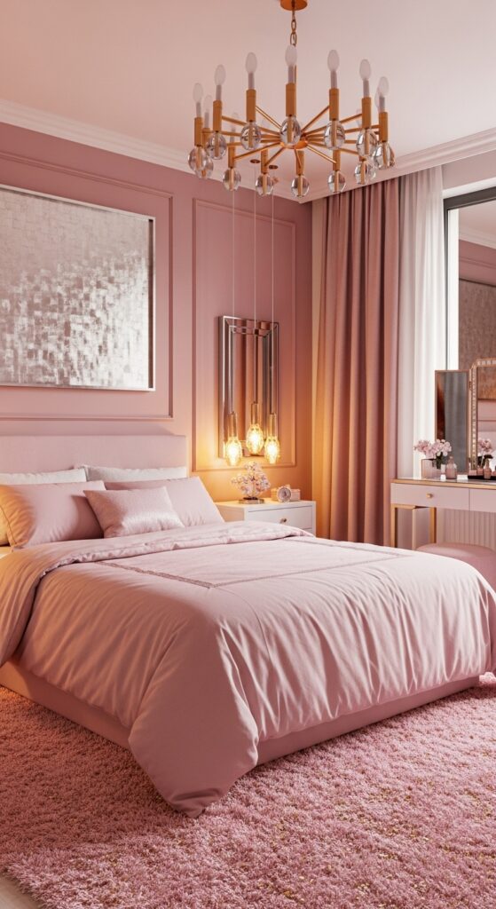 Pink with Metallic Accents