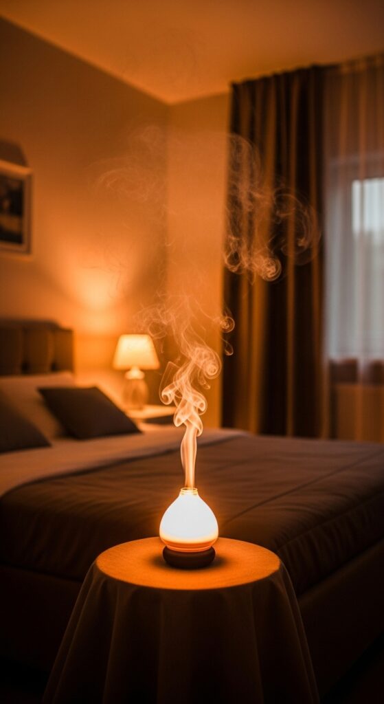 Smoky Lamp Bedroom Glow