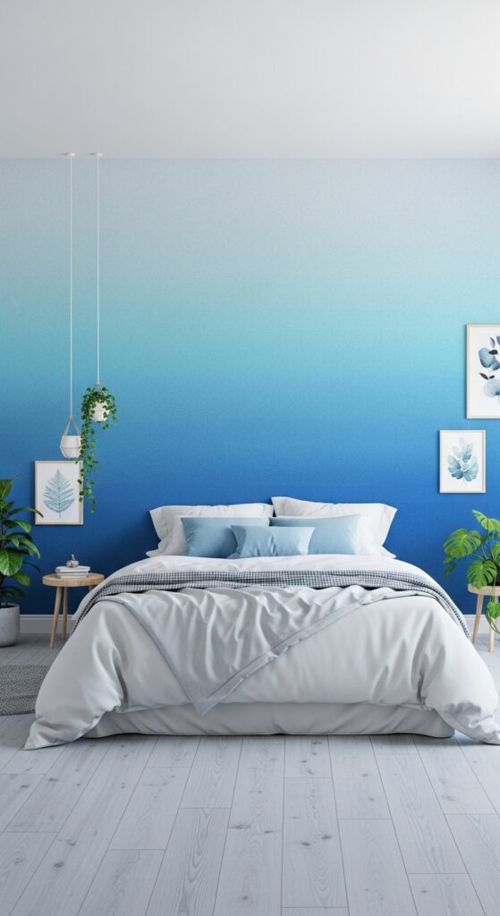 Shabby Chic Blue Bedroom Design