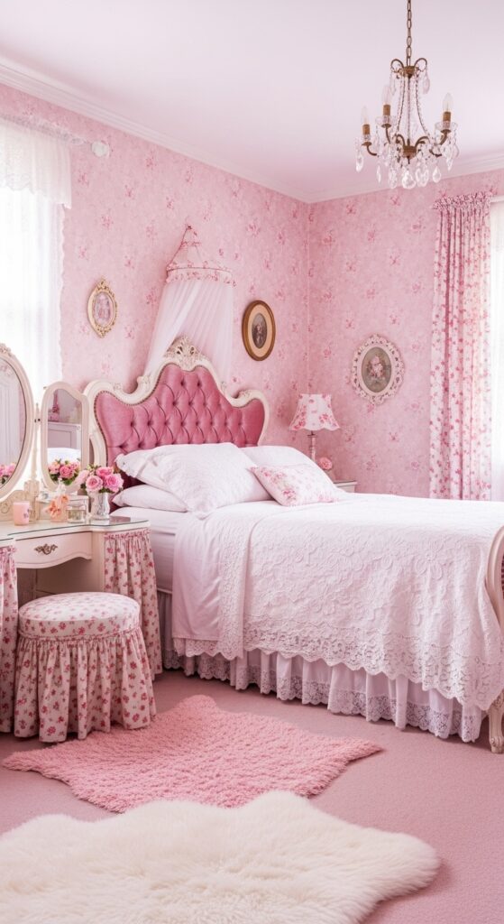 Vintage Pink Bedroom