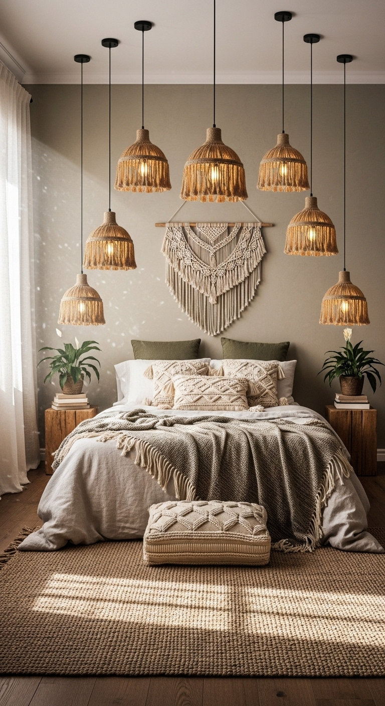 25 Boho Bedroom with Hanging Lights | Create a Cozy Retreat 7 image 126