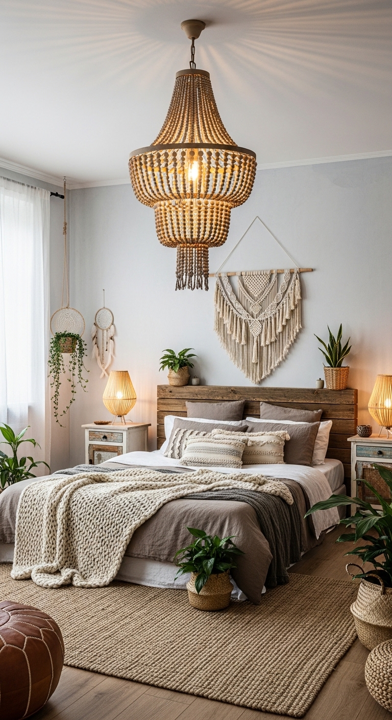 25 Boho Bedroom with Hanging Lights | Create a Cozy Retreat 14 image 131