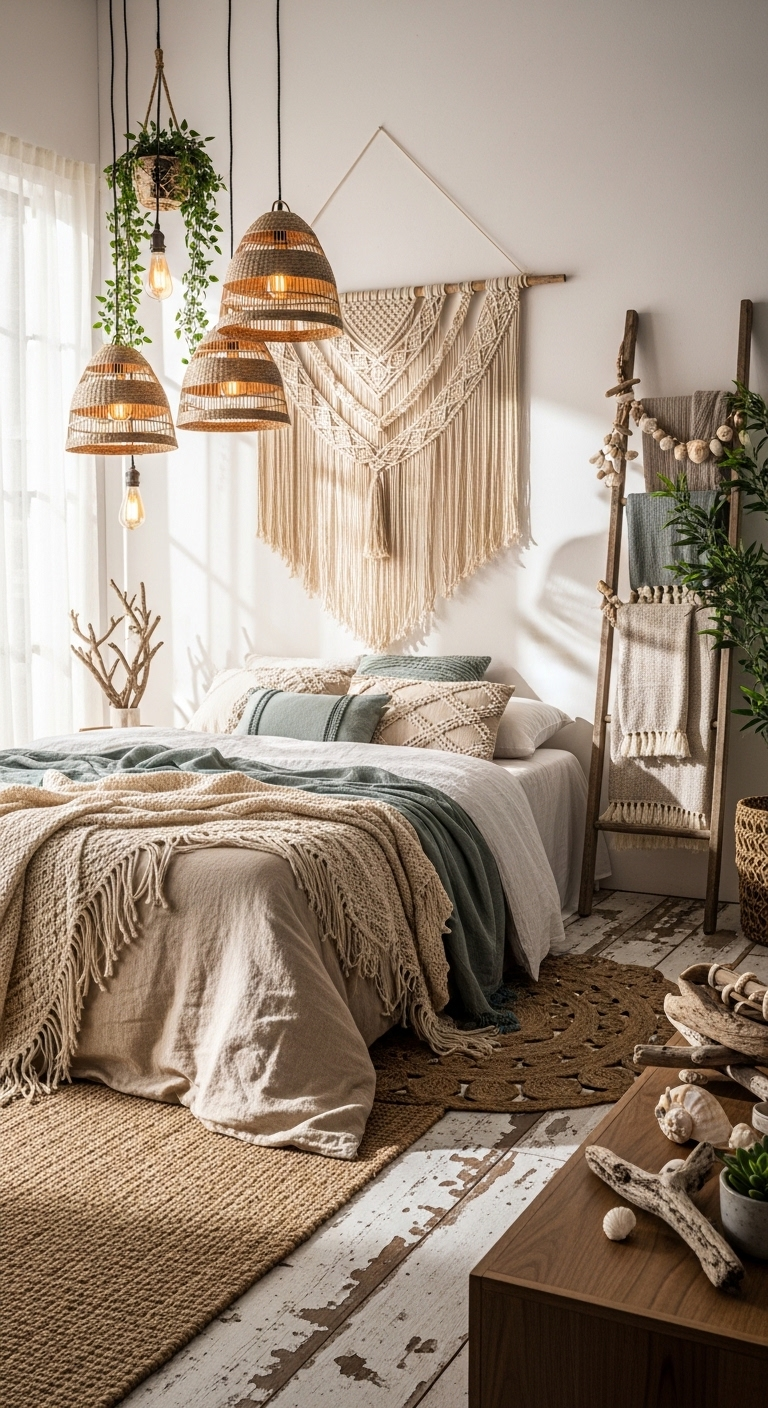 25 Boho Bedroom with Hanging Lights | Create a Cozy Retreat 15 image 132