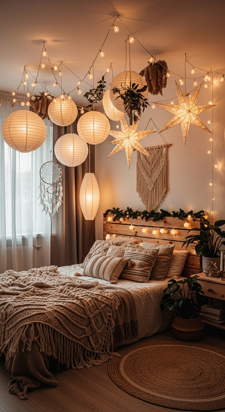 25 Boho Bedroom with Hanging Lights | Create a Cozy Retreat 16 image 133