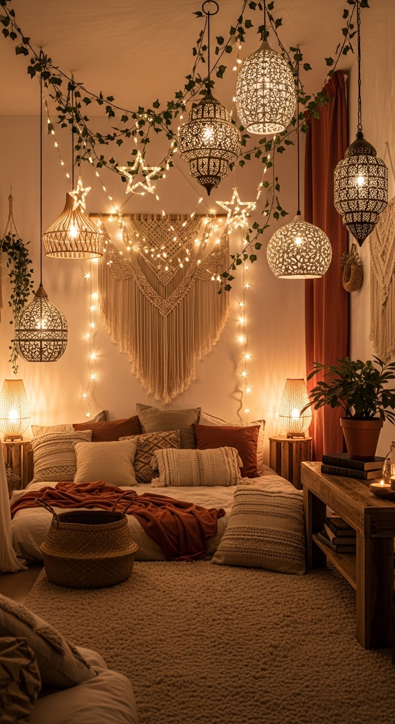 25 Boho Bedroom with Hanging Lights | Create a Cozy Retreat 19 image 139
