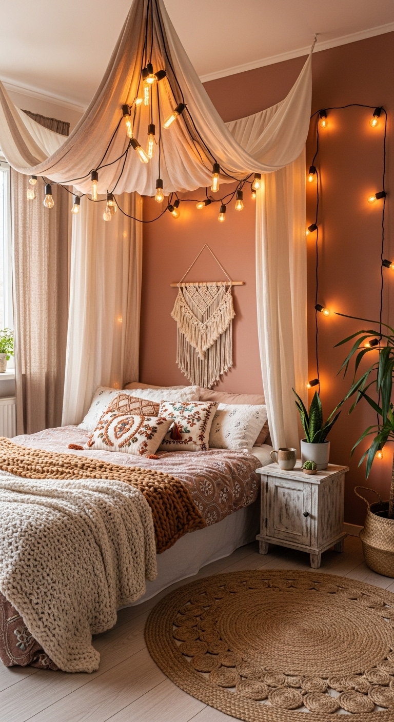 25 Boho Bedroom with Hanging Lights | Create a Cozy Retreat 21 image 141