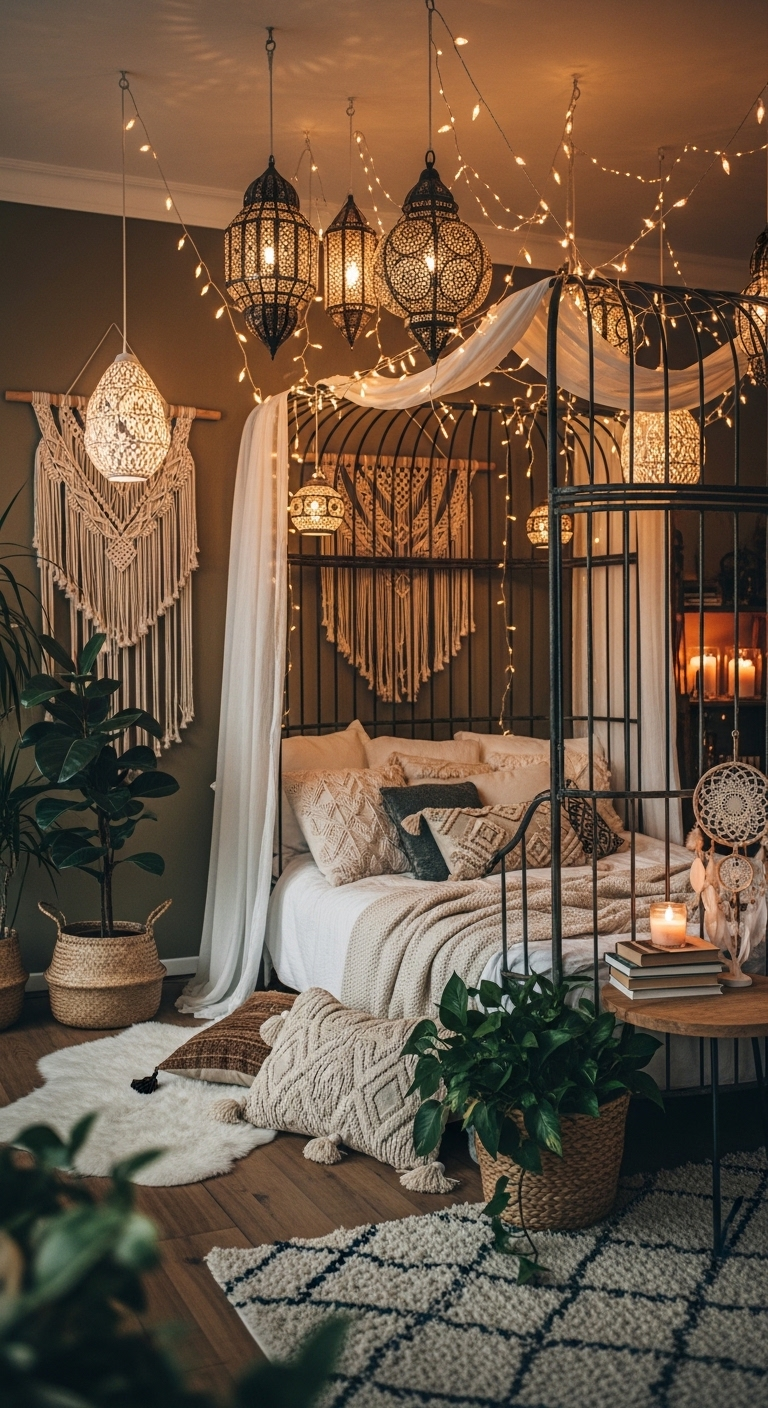 25 Boho Bedroom with Hanging Lights | Create a Cozy Retreat 23 image 143