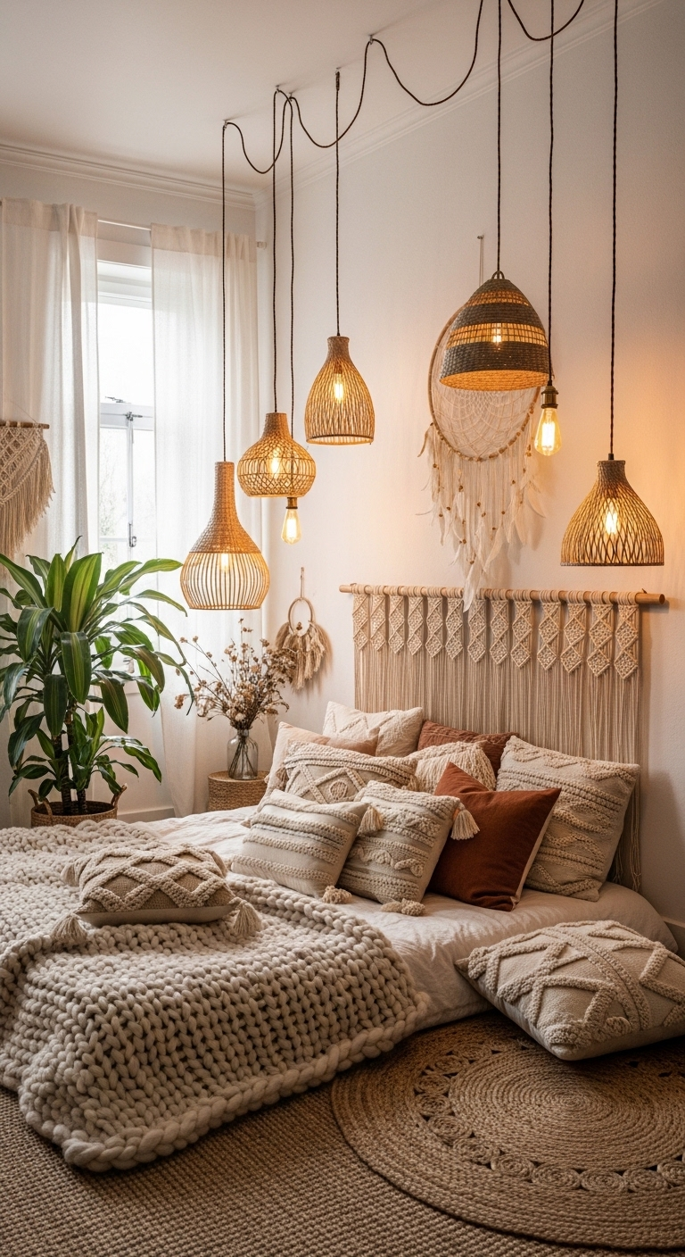 25 Boho Bedroom with Hanging Lights | Create a Cozy Retreat 25 image 145
