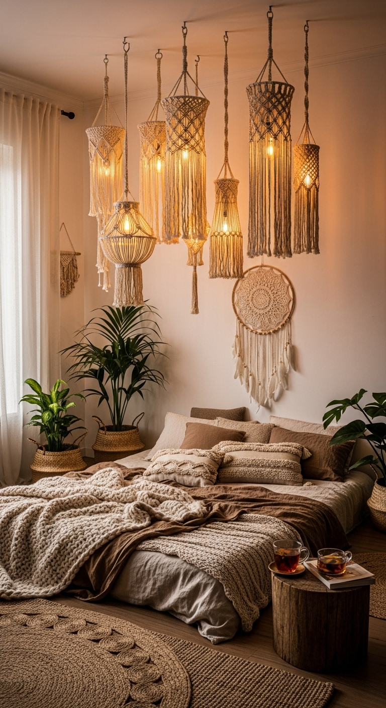 25 Boho Bedroom with Hanging Lights | Create a Cozy Retreat 26 image 146