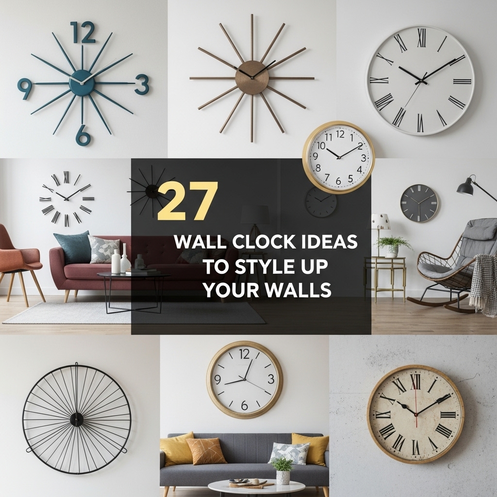 27 Wall Clock Ideas to Style Up Your Walls