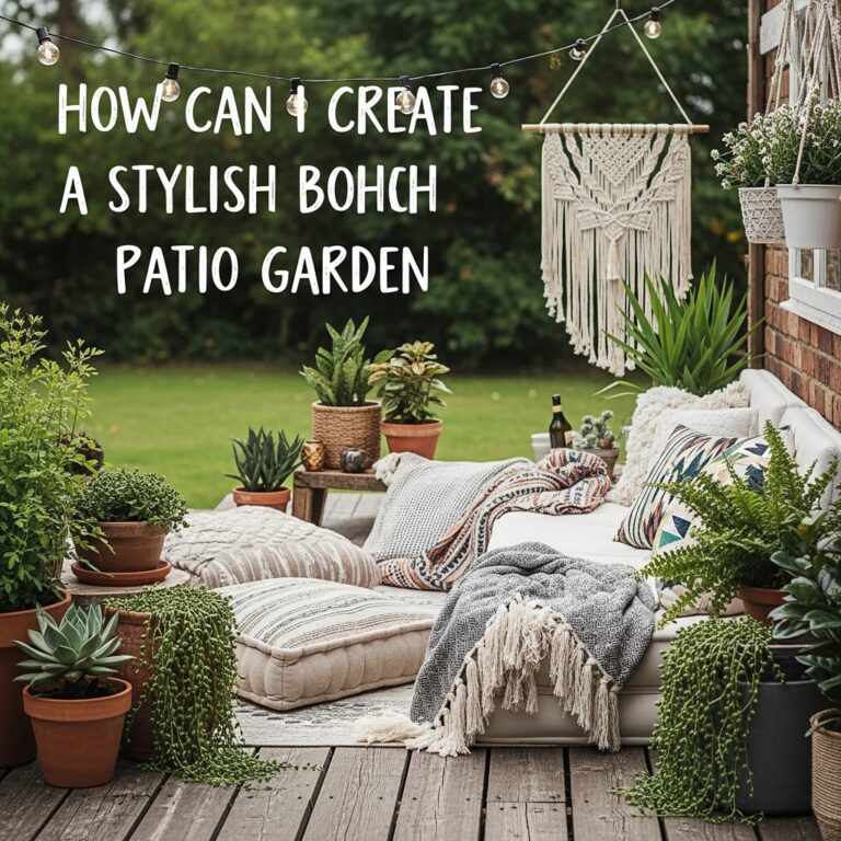 How can I create a stylish boho patio garden