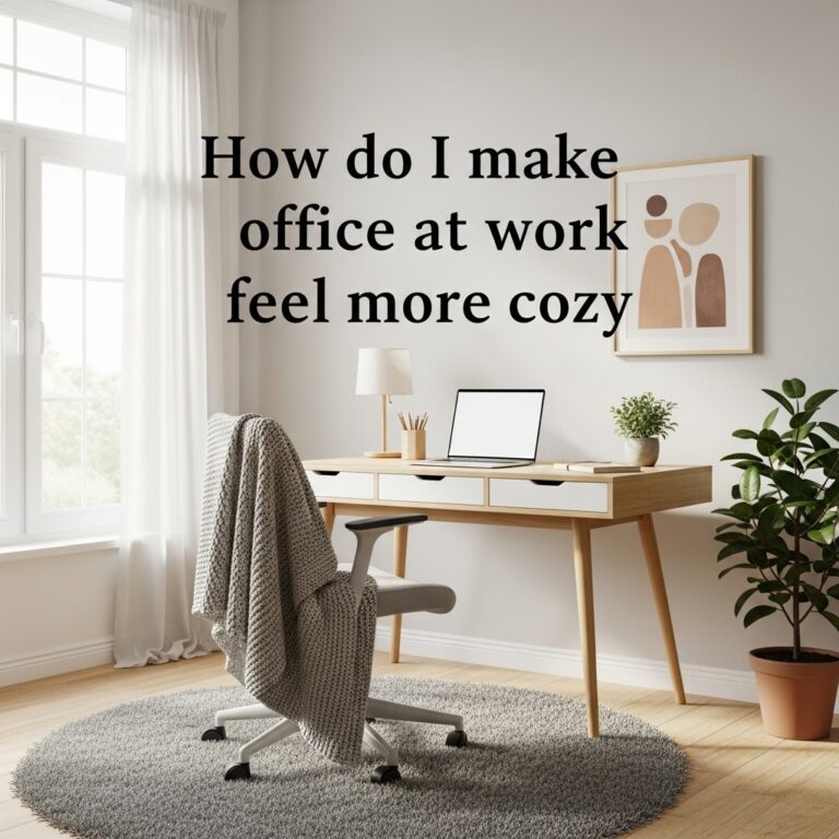 How do I make my office at work feel more cozy