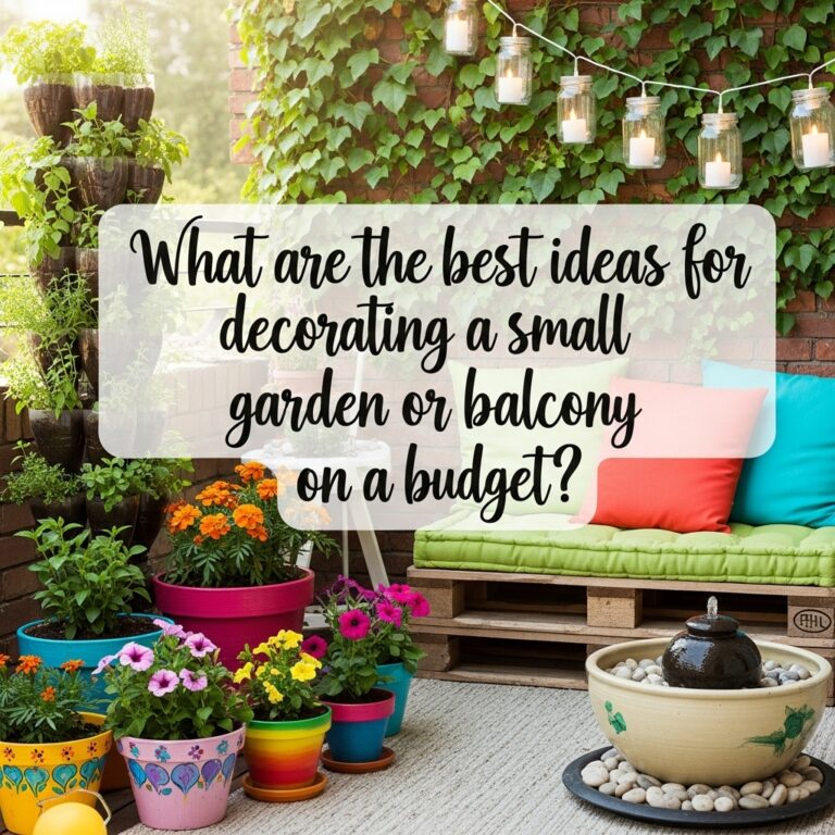 What are the best ideas for decorating a small garden or balcony on a budget?