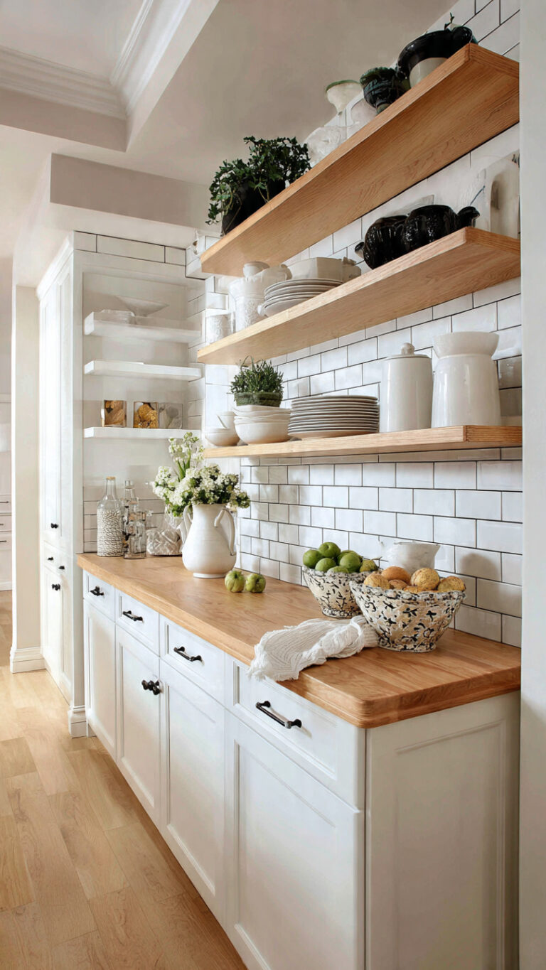 20 Open Shelving Tips for a Spacious Kitchen decor