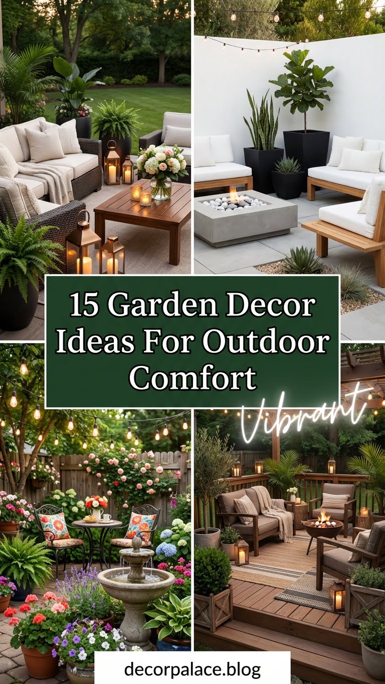 15 Garden Decor Ideas That Blend Style and Outdoor Comfort