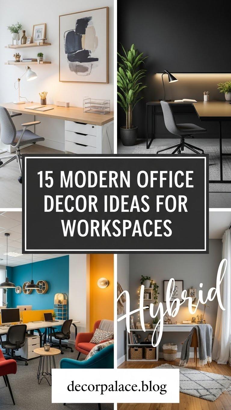 15 Office Decor Ideas for Modern Hybrid Workspaces