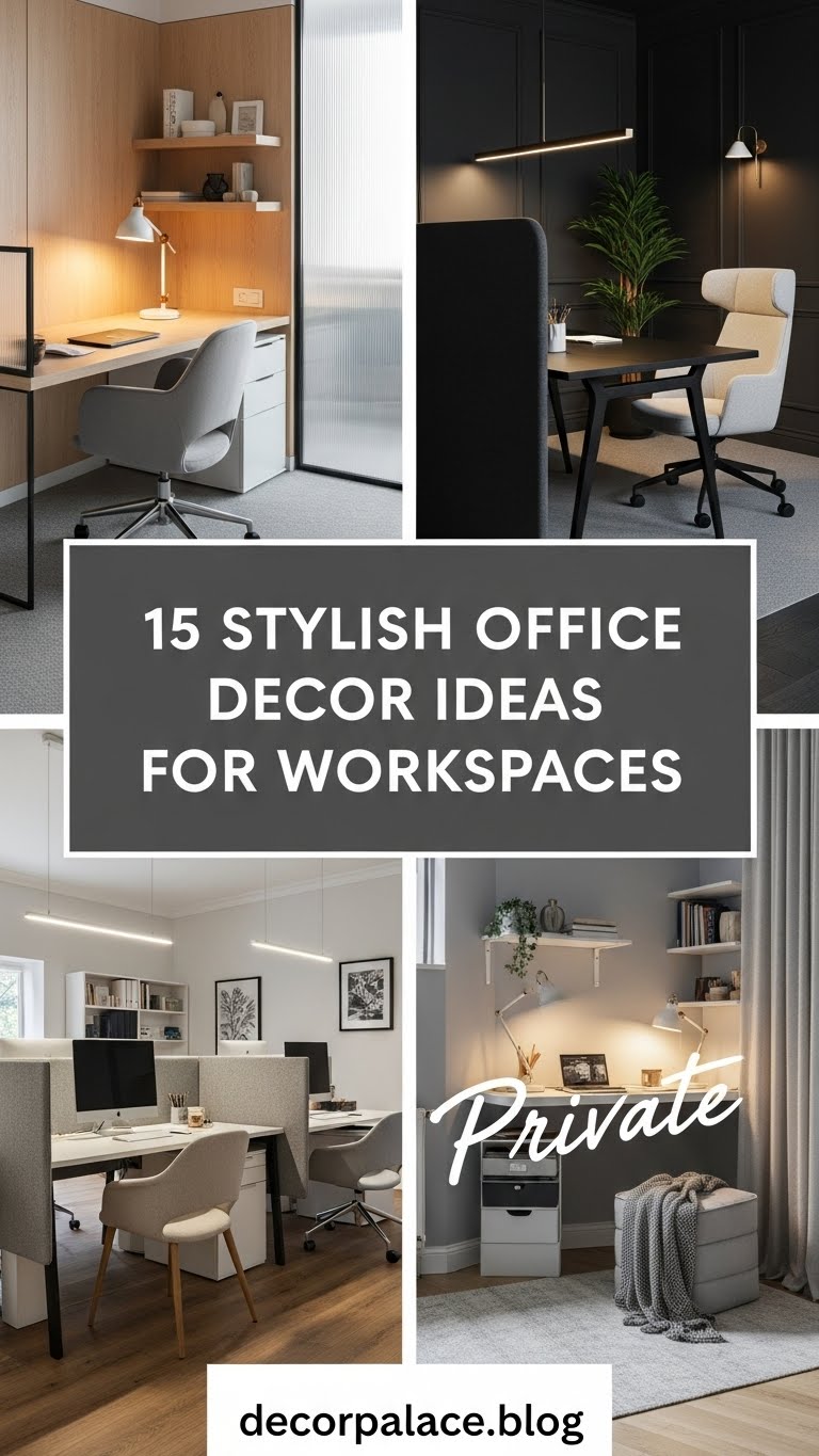 15 stylish Office Decor Ideas for Privacy in Workspaces