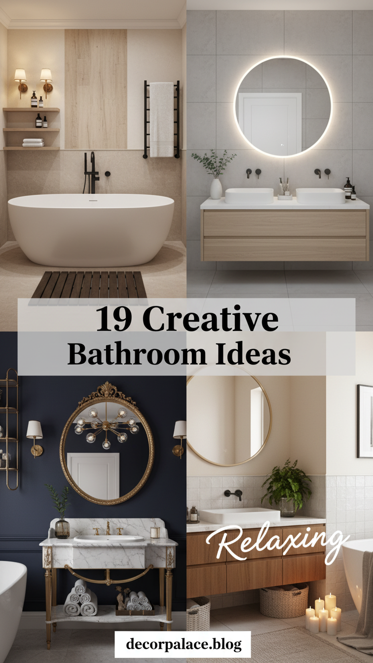 19 Creative Relaxing and Stylish Bathroom Decor Ideas