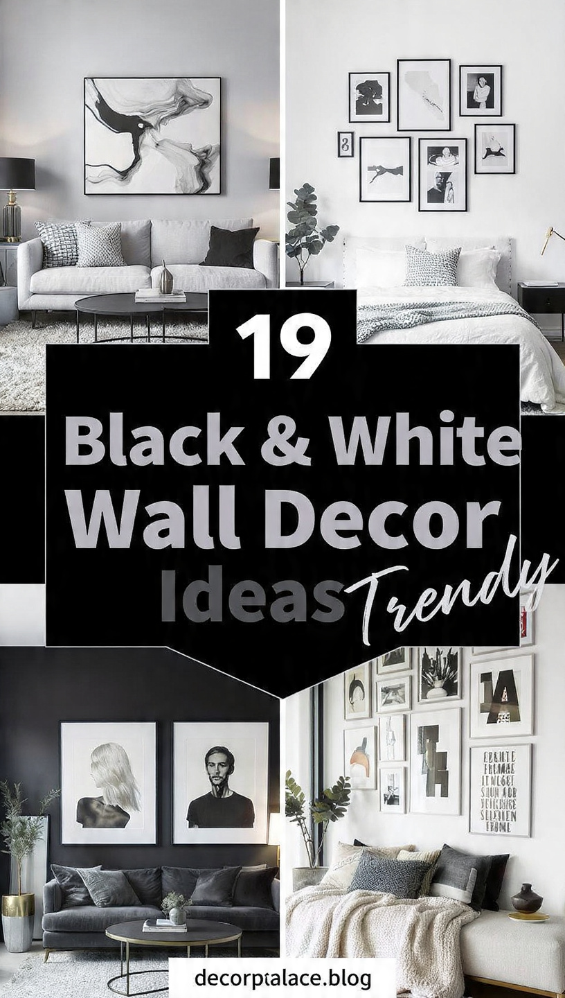 19 Ideas Trendy Black White Wall Decor Ideas