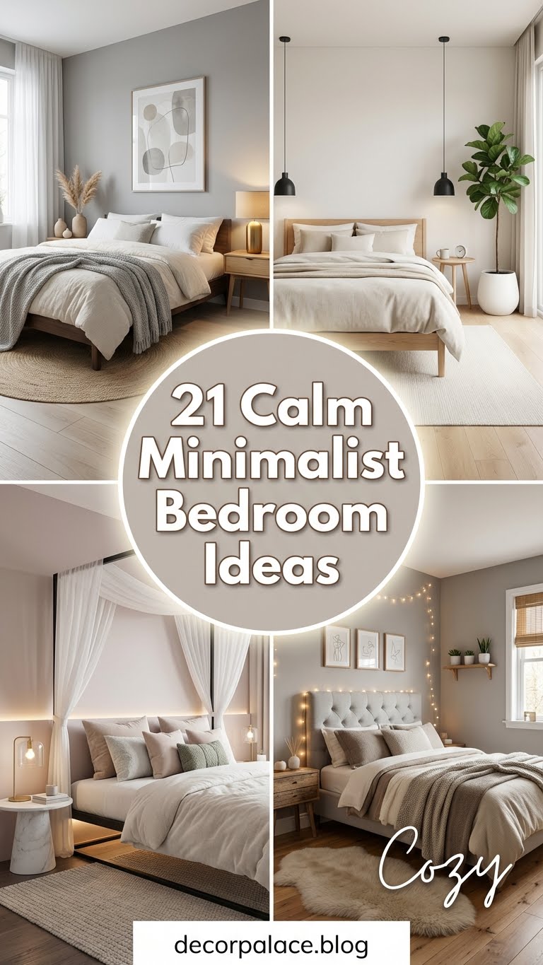 21 Creating a Calm and Cozy Minimalist Bedroom Ideas