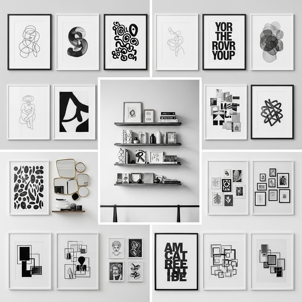 24 Chic Ways to Style Black White Wall Decor review
