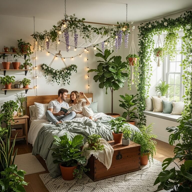 17 Ideas: Plant Filled Romantic Couple Bedroom For Nature Indoors