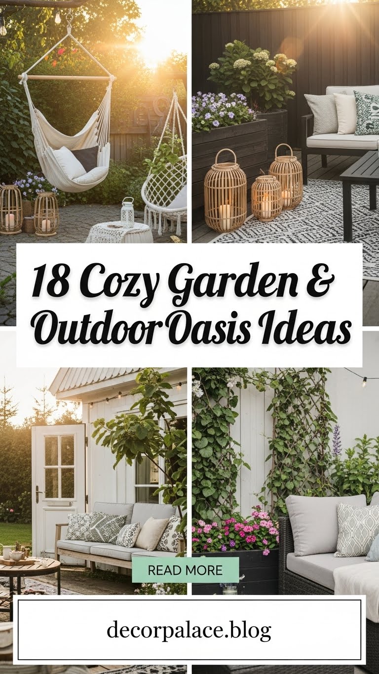 18 Cozy Garden Outdoor Oasis with Comfort Style