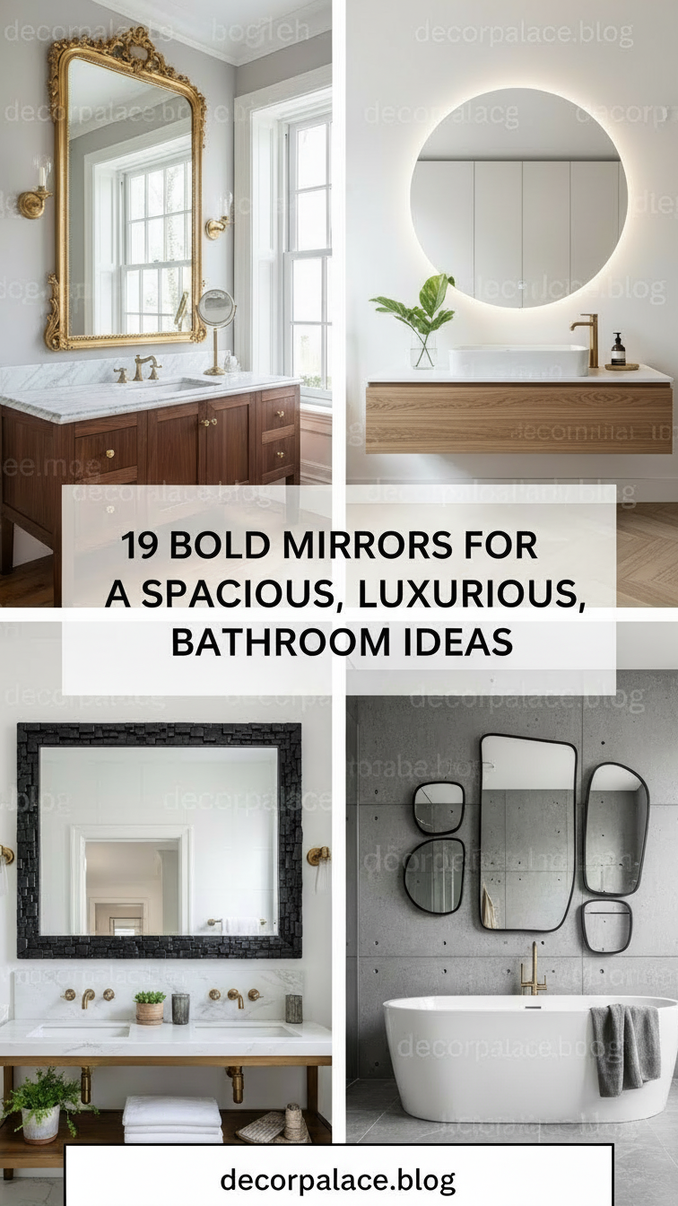 19 Bold Mirrors for a Spacious Luxurious Bathroom ideas