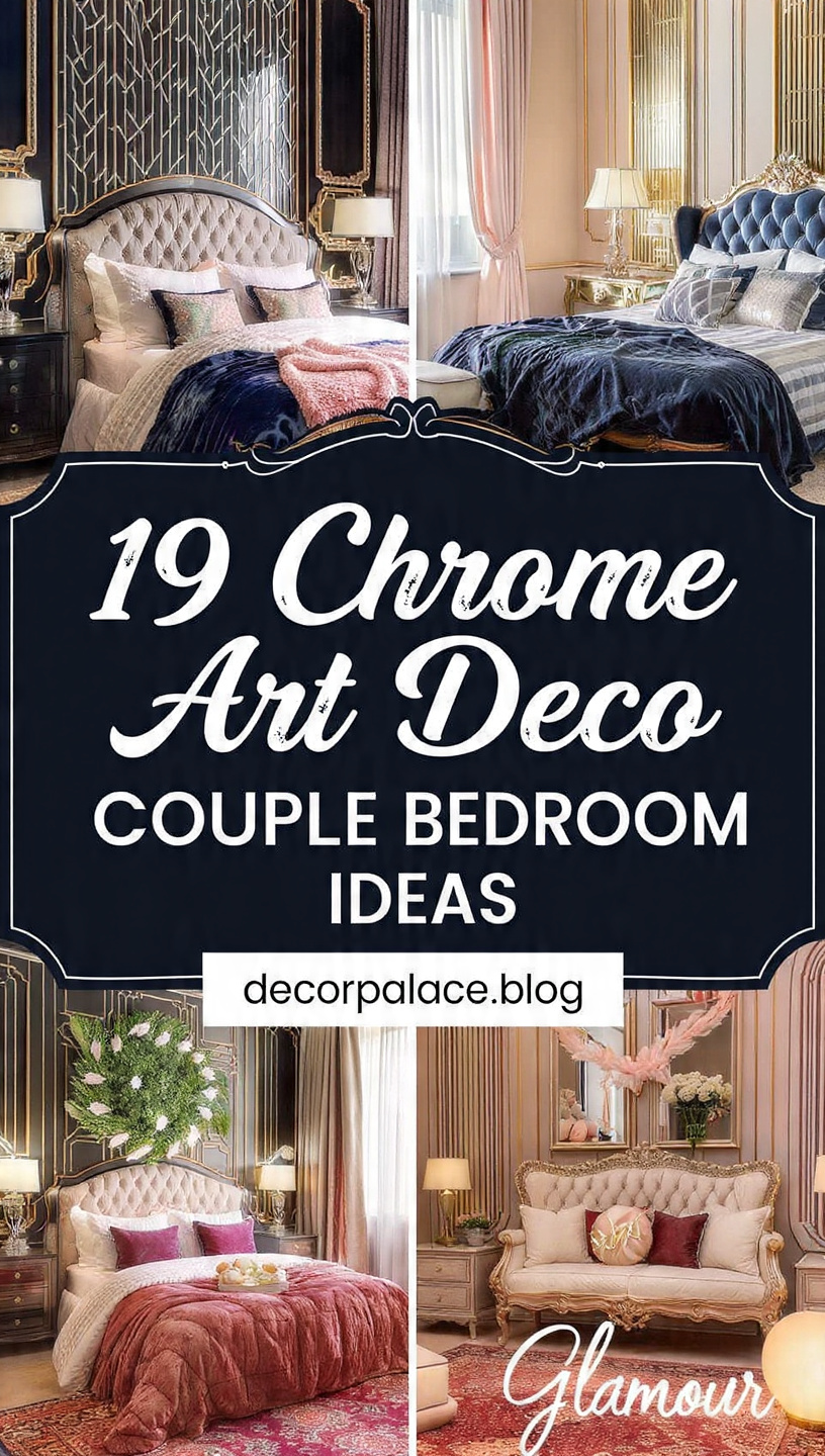 19 Chrome Art Deco Couple Bedroom Ideas That Radiate Modern Glamour