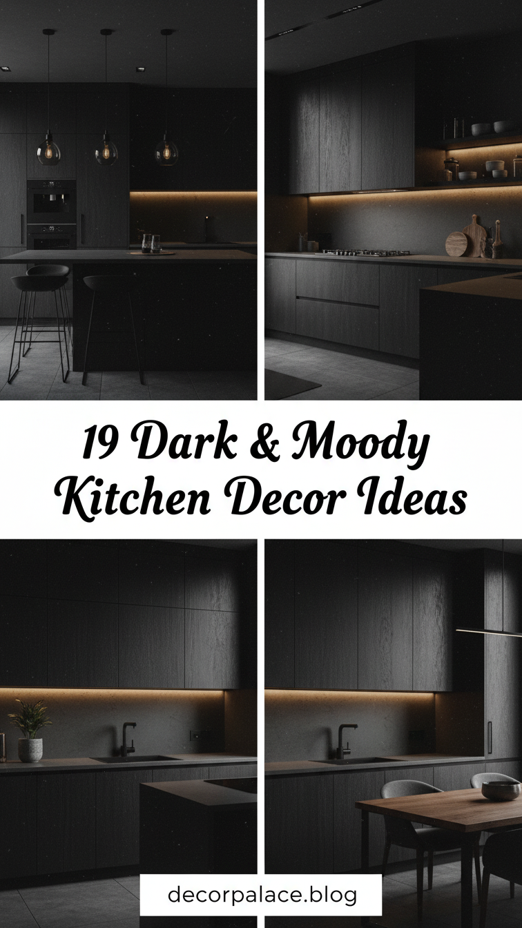 19 Dark Moody Modern Kitchens Decor ideas