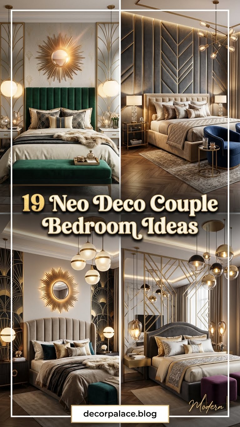 19 Neo Deco Couple Bedroom Ideas That Bring Roaring ‘20s Glamour into the Modern Age