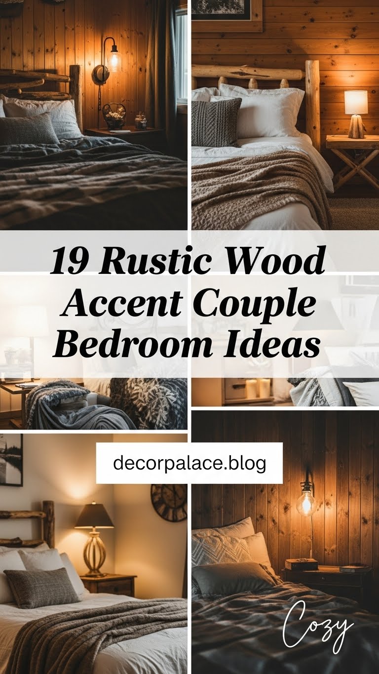 19 Rustic Wood Accent Couple Bedroom Ideas That Feel Like a Cozy Cabin Retreat