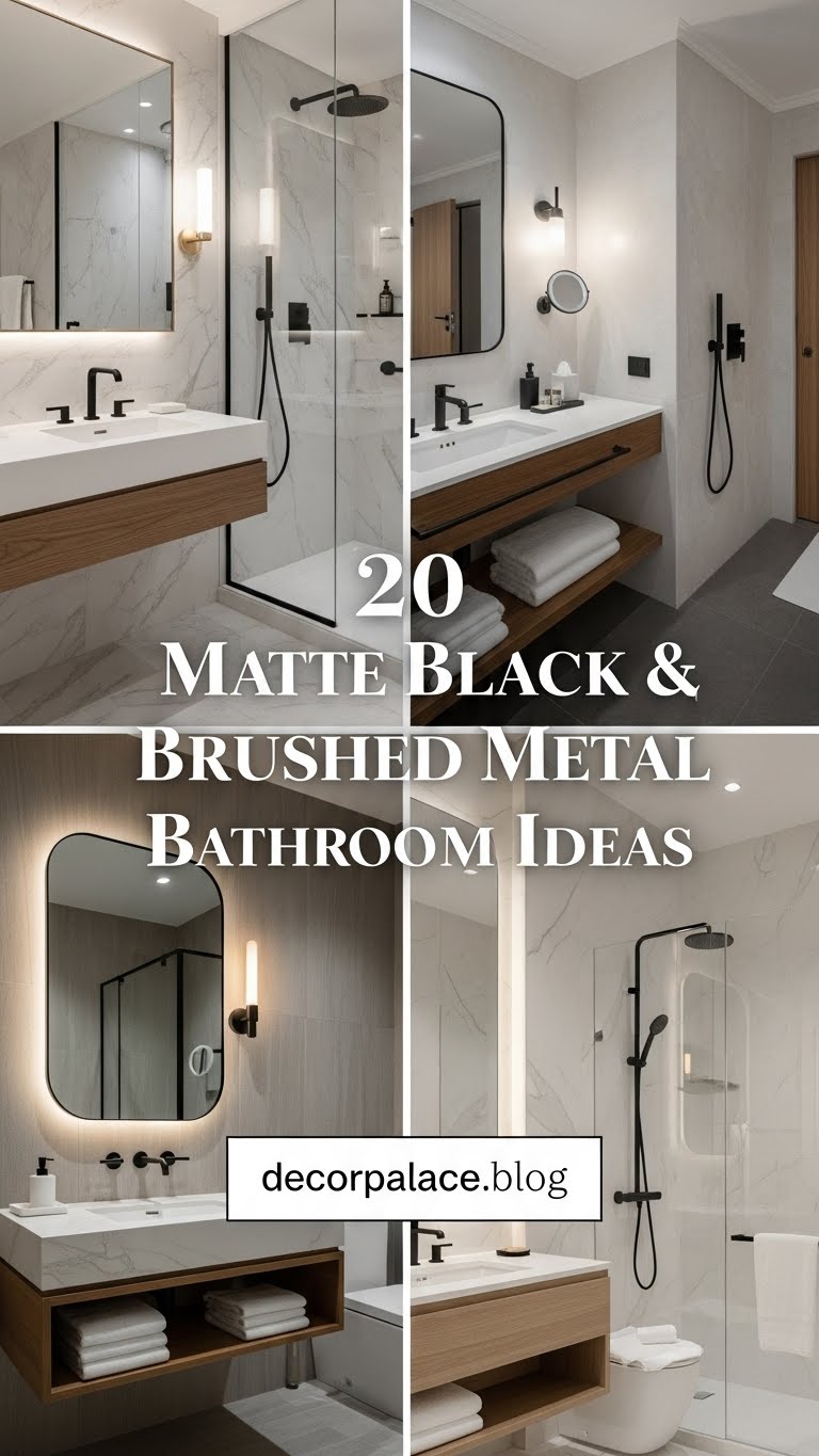 20 Matte Black Brushed Metal Fixtures bathroom ideas
