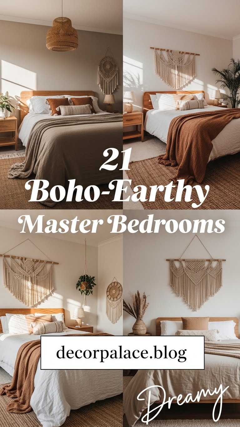 21 Dreamy Boho Earthy Master Bedrooms Youll Never Want to Leave