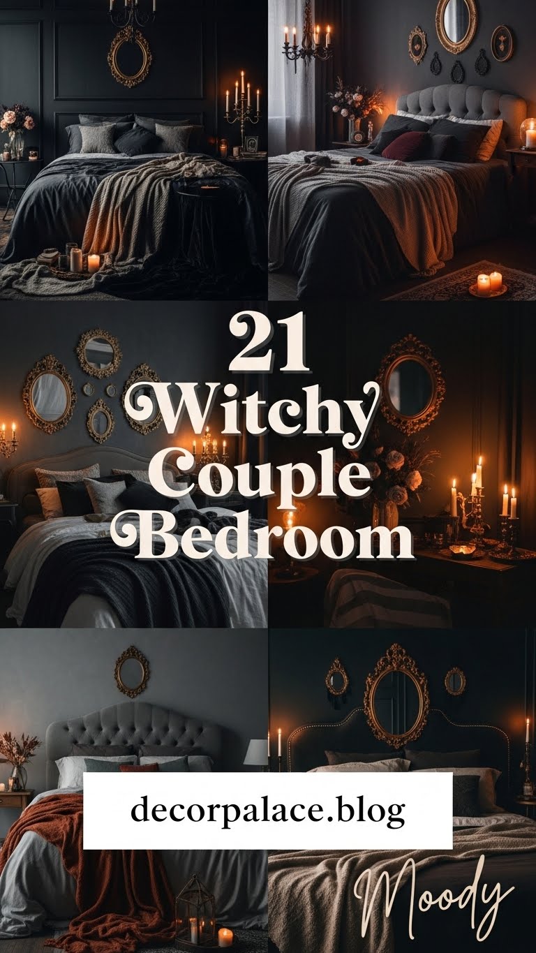 21 Enchanting Witchy Moody Couple Bedroom Aesthetic