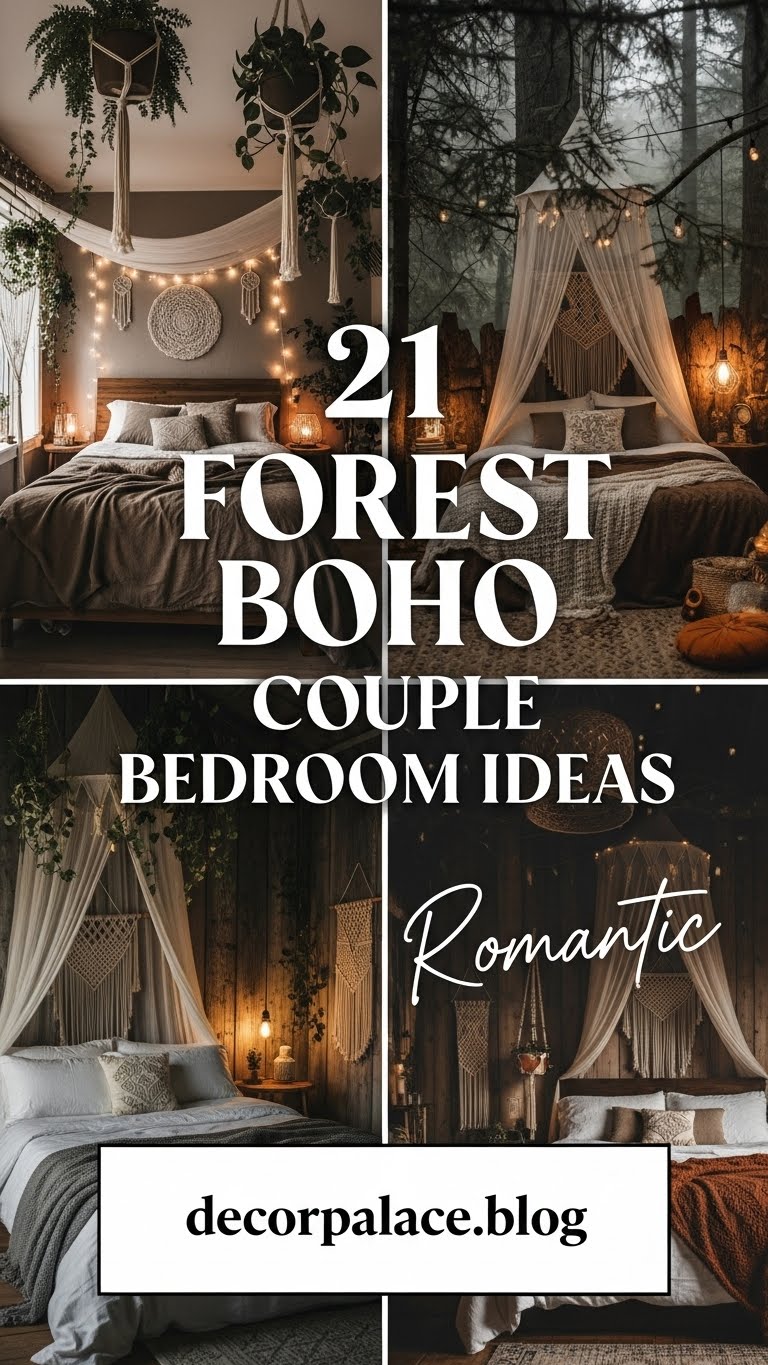 21 Forest Boho Couple Bedroom Ideas That Feel Like a Magical Treehouse Escape 2 21 Forest Boho Couple Bedroom Ideas That Feel Like a Magical Treehouse Escape 1
