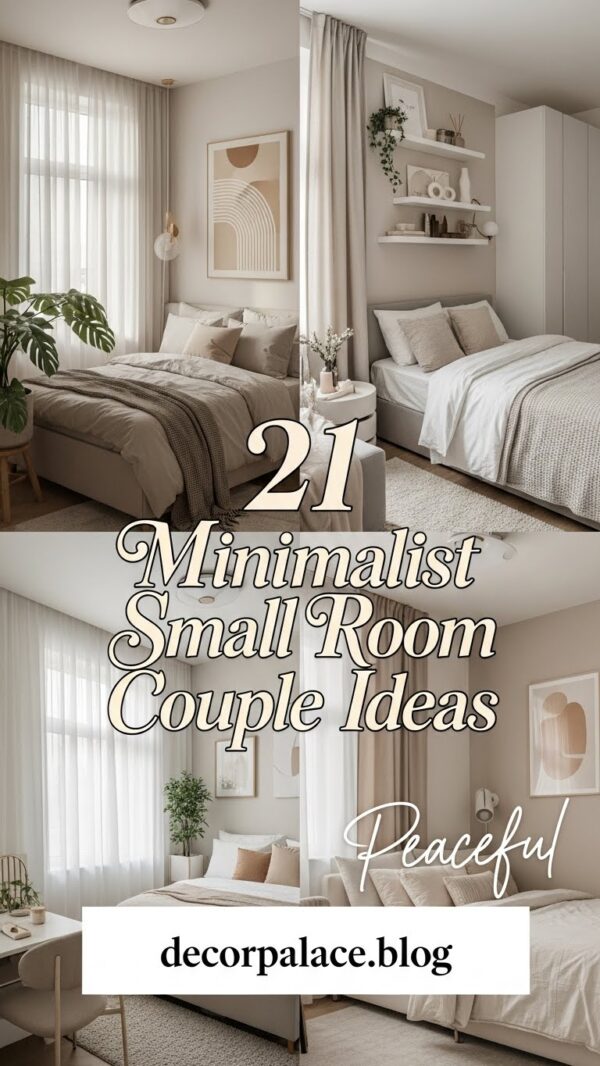 21+Minimalist Small Room Decor Ideas for a Couple’s Oasis