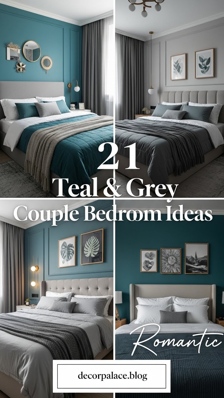 21 Teal and Grey Couple Bedroom Ideas for a Serene and Stylish Escape
