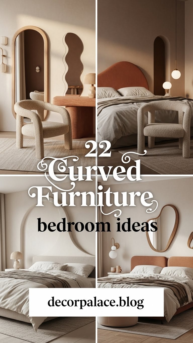22 Curved Furniture Organic Shapes bedroom ideas
