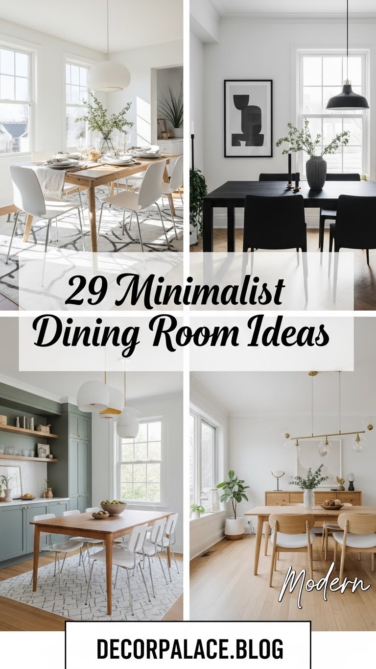 29 Minimalist Dining Room Ideas