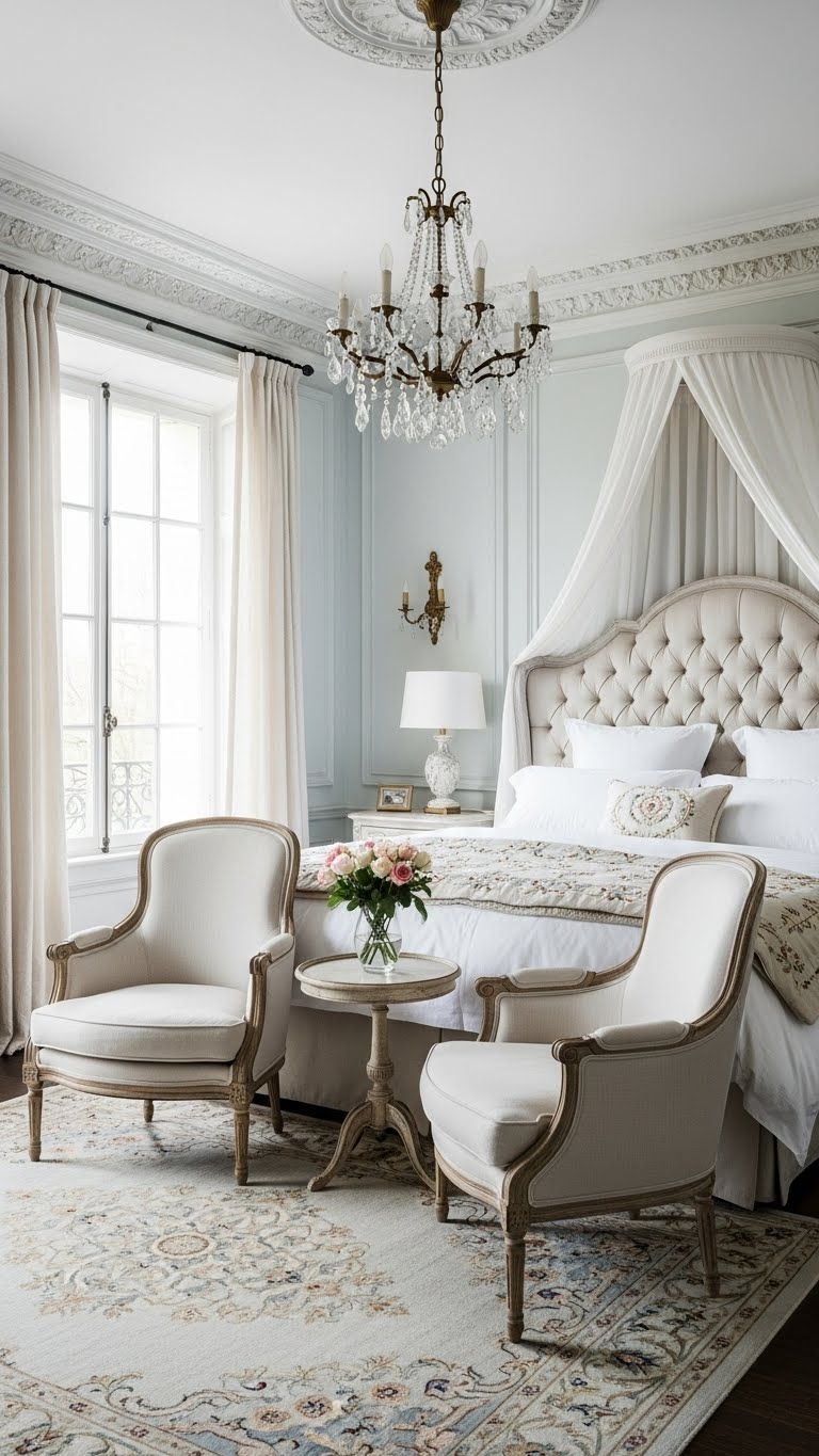 18 French Couple Bedroom Ideas That Feel Like a Romantic Chateau 13 image 1037