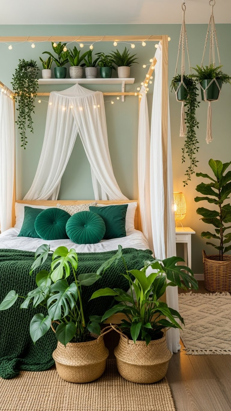 17+Plant Filled Romantic Couple Bedroom Ideas For Nature Indoors 13 image 1083