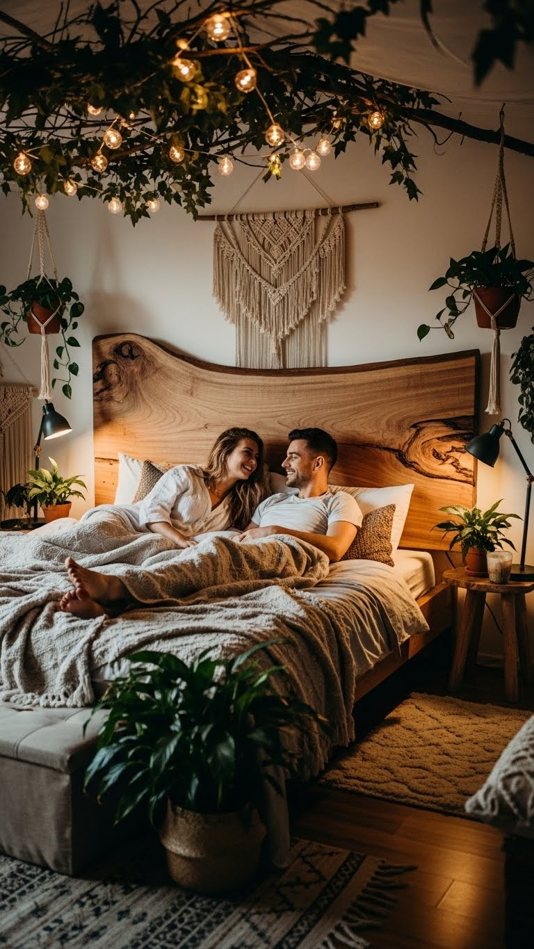 21 Forest Boho Couple Bedroom Ideas That Feel Like a Magical Treehouse Escape 5 image 1193